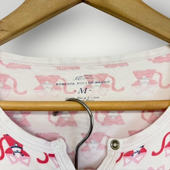Roberta Roller Rabbit Pink Red Cats Sz M - Picture 3 of 5